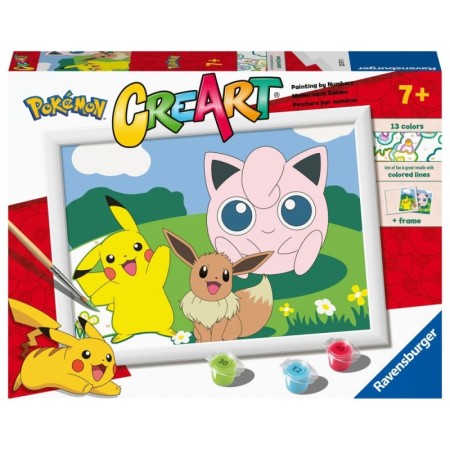 Ravensburger - CreArt pictura pe numere pentru copii personaje Pokemon Ravensburger - 1
